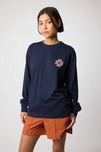 NAVY FOAM LS TEE