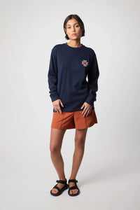 NAVY FOAM LS TEE