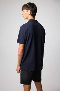 NAVY PATCH POLO