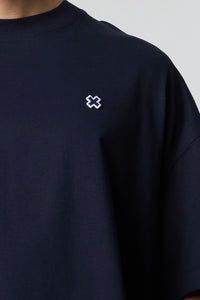 NAVY PATCH TEE