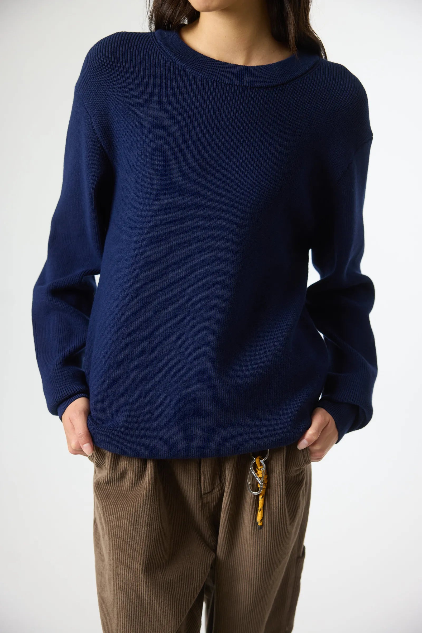 NAVY RAIL KNITTED SWEATER
