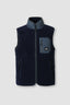 NAVY ROPE FLEECE VEST