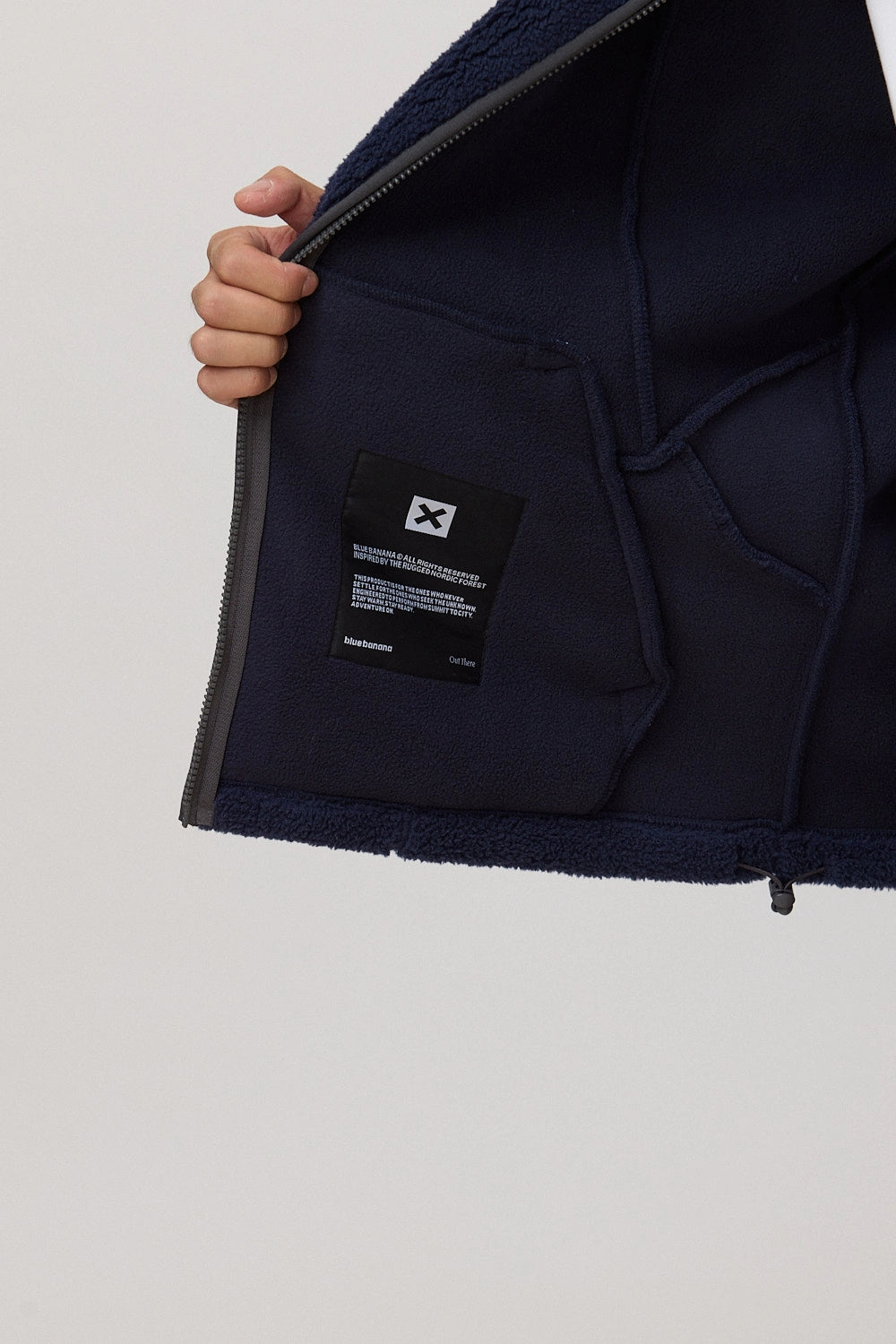 NAVY CAVE POLAR HOODIE