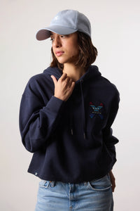 SUDADERA CON CAPUCHA MUJER CLASSIC AZUL MARINO