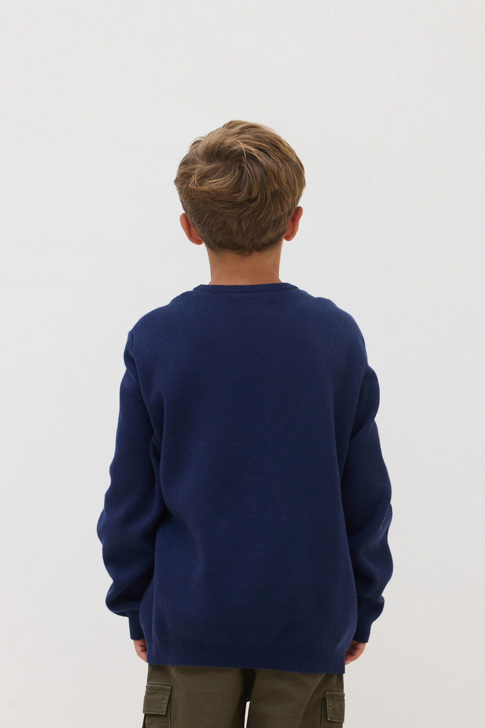 NAVY GRAVITY KIDS KNITTED SWEATER