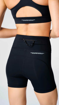DEEP BLACK ACTIVE WOMAN SHORT LEGGINGS