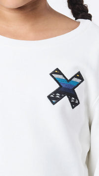 SUDADERA KIDS CLASSIC BLANCO ROTO