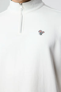 OFF-WHITE BANK HALF ZIP CREW