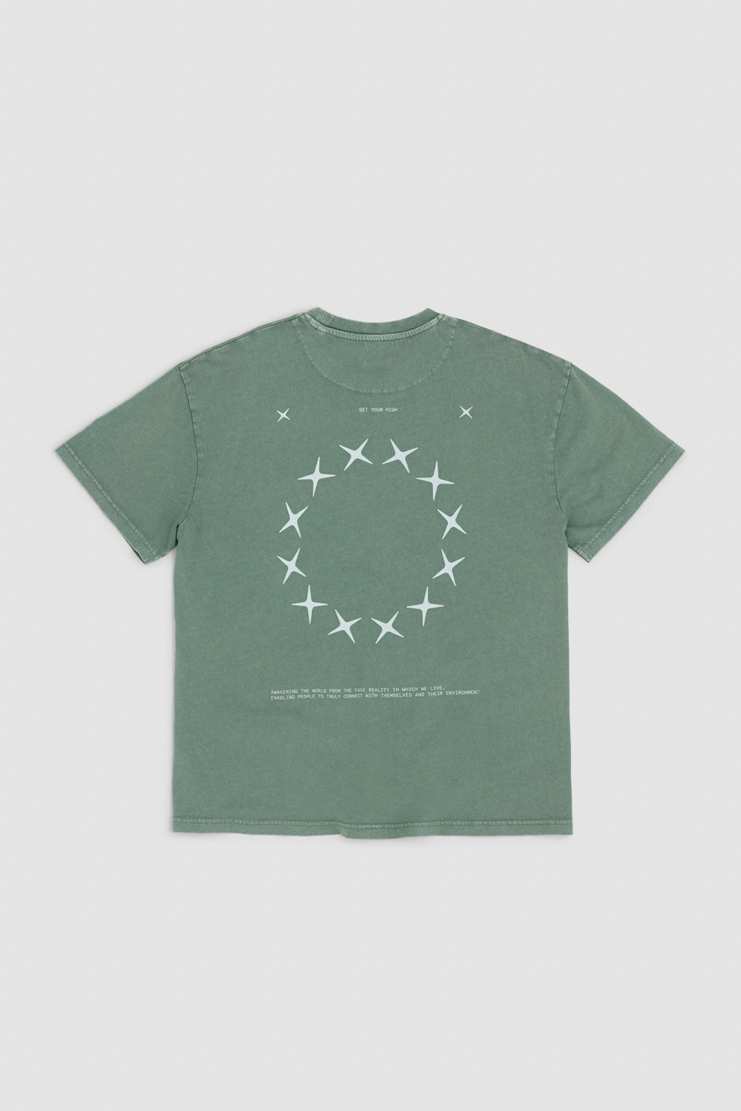 OLIVE GREEN CIRCLE WASH TEE