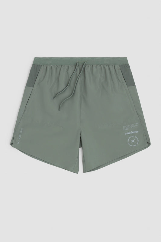 OLIVE GREEN TRAIN SHORTS