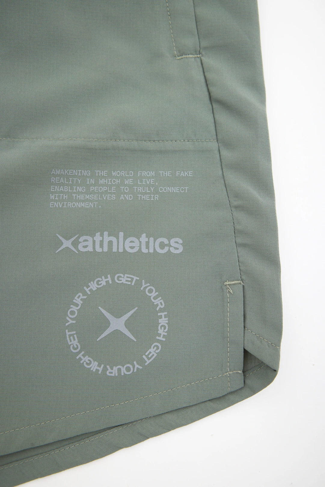 OLIVE GREEN TRAIN SHORTS