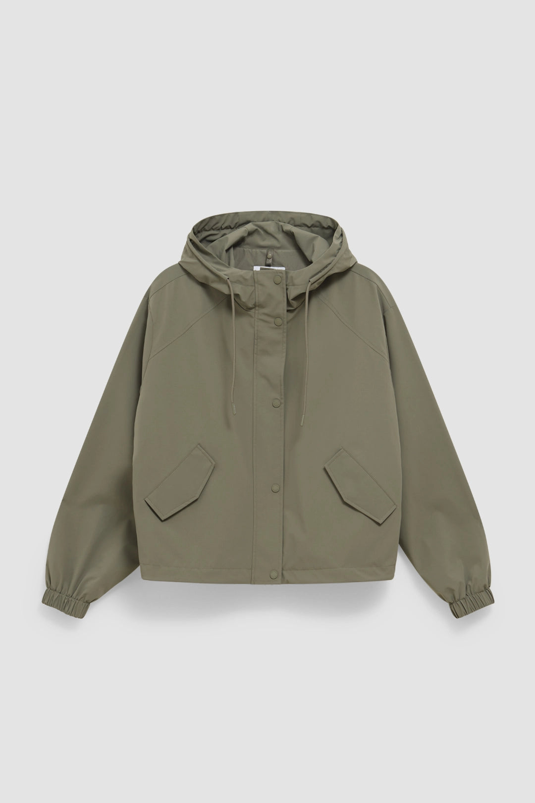 OLIVE GREEN WAX WOMAN RAINCOAT