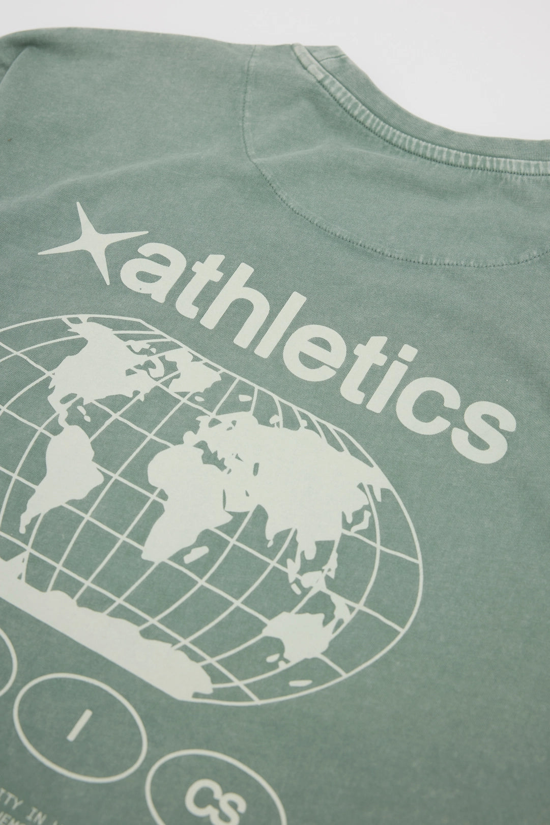 OLIVE GREEN WORLD WASHED LS TEE