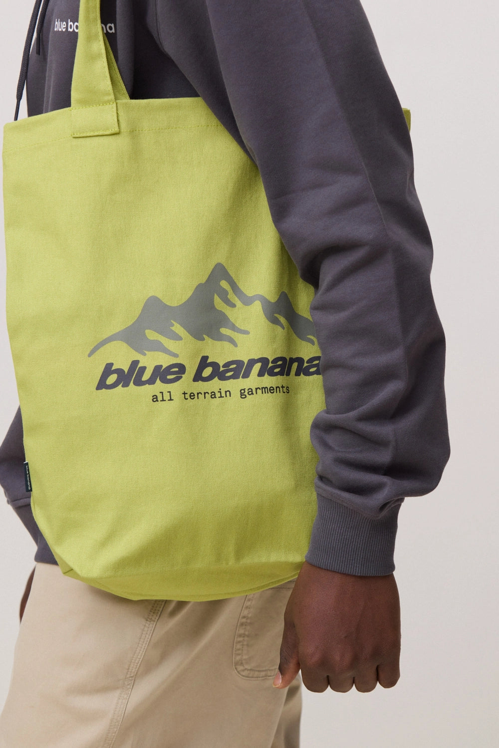 LIME GREEN PEAK TOTE BAG