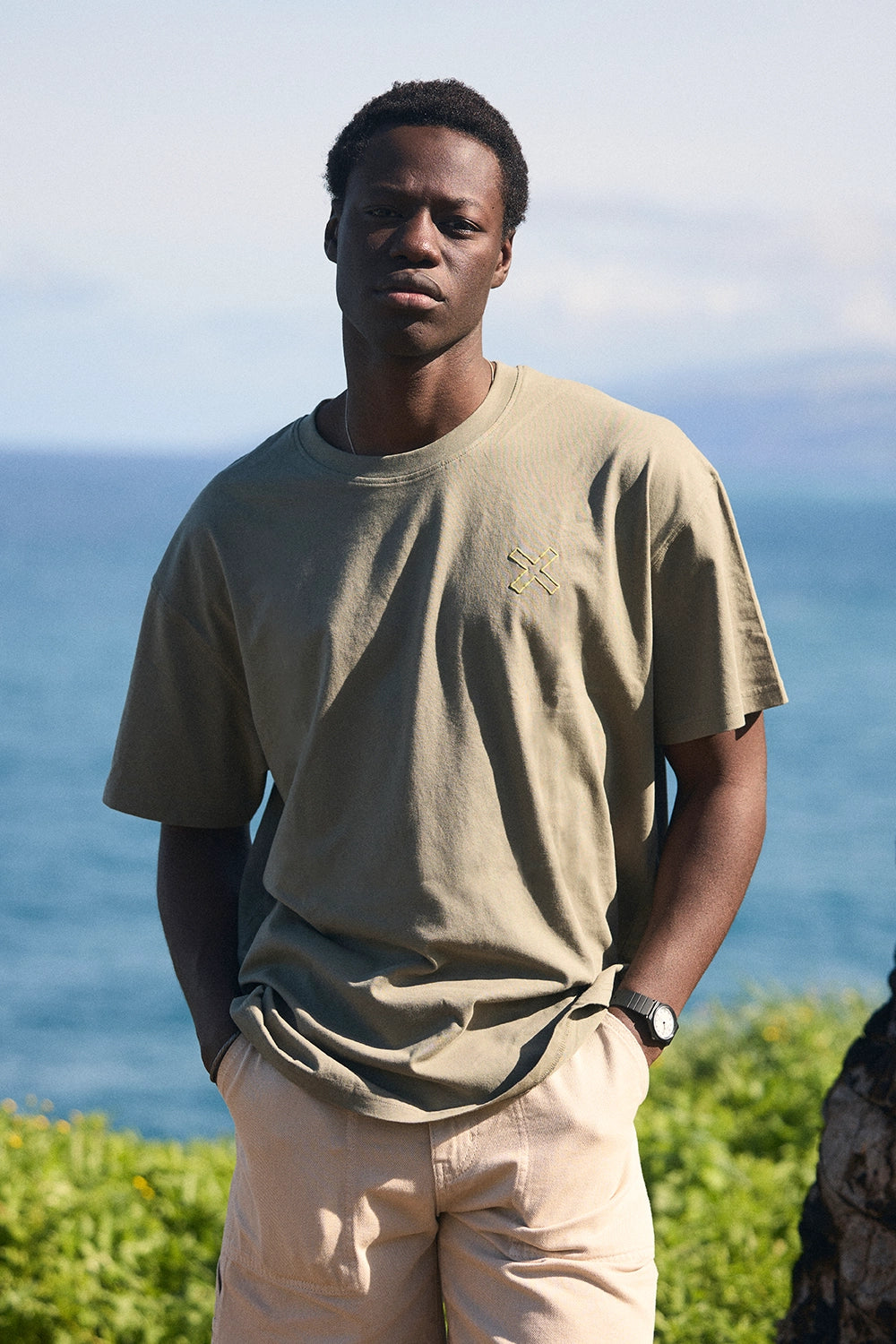 OLIVE GREEN REEF TEE