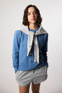 SKY BLUE FISH KNITTED SWEATER
