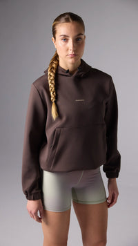 SOLID BROWN NON-GRAVITY HOODIE
