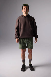 SOLID BROWN NON-GRAVITY HOODIE