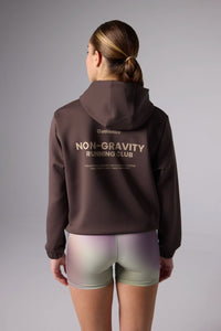 SOLID BROWN NON-GRAVITY HOODIE
