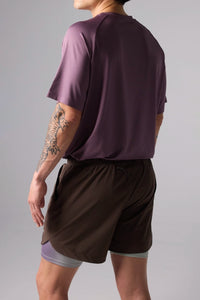 SOLID BROWN TRAIL SHORTS