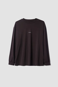 SOLID BROWN TRAIN LS TEE