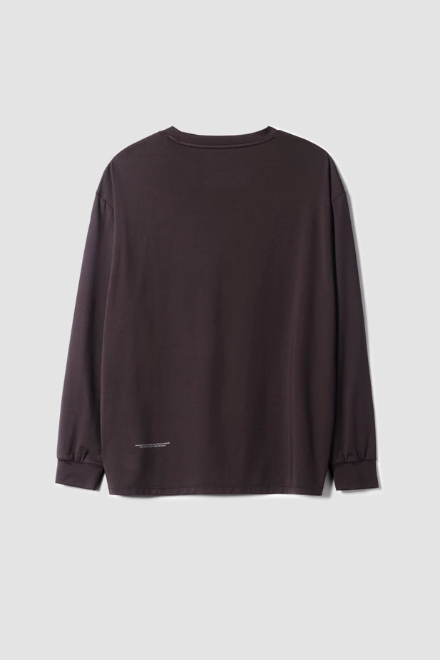 SOLID BROWN TRAIN LS TEE