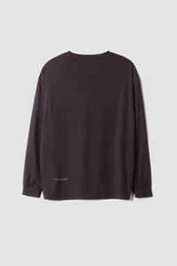 SOLID BROWN TRAIN LS TEE