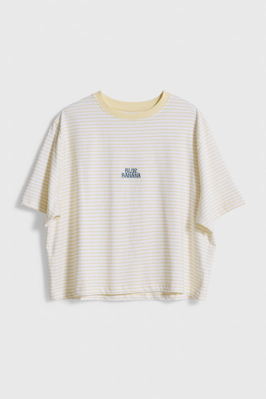 LIGHT YELLOW STRIPES WOMAN TEE
