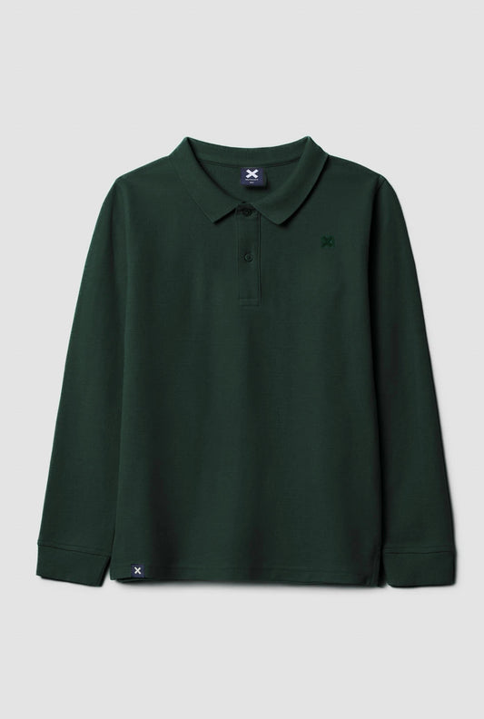 TREKKING GREEN NATURE KIDS LONG SLEEVE POLO