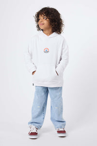 WHITE RAINBOW KIDS HOODIE