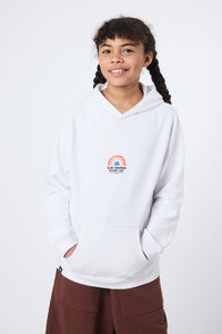 WHITE RAINBOW KIDS HOODIE
