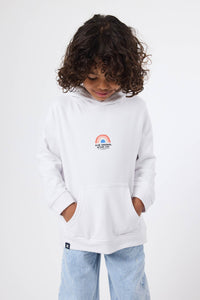 WHITE RAINBOW KIDS HOODIE
