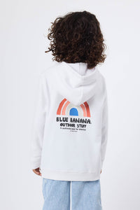 WHITE RAINBOW KIDS HOODIE