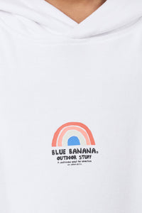 WHITE RAINBOW KIDS HOODIE