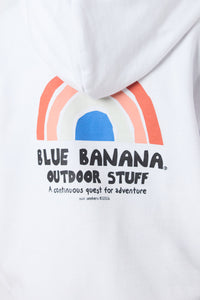 WHITE RAINBOW KIDS HOODIE