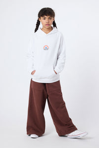 WHITE RAINBOW KIDS HOODIE