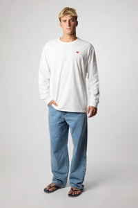 WHITE HEART LS TEE