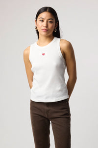 WHITE HEART WOMAN TANK TOP
