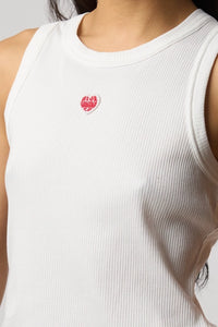 WHITE HEART WOMAN TANK TOP