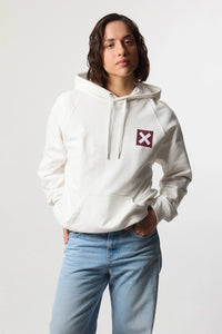 SUDADERA CON CAPUCHA NATURE BLANCA