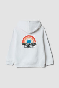 WHITE RAINBOW KIDS HOODIE
