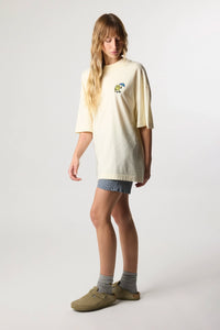 CREAM QUILT TEE